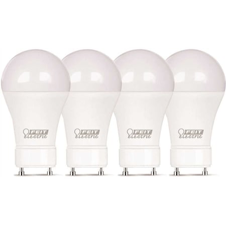 Feit Electric 60W Equiv A19 GU24 Dimmable CEC Title 24 Compliant LED ENERGY STAR 90 CRI Bulb Soft White 2700K, 4PK OM60DM/927CA/GU24/4